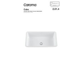 Technical Guide - Caroma Cube Undercounter Basin with Overflow 500mm White