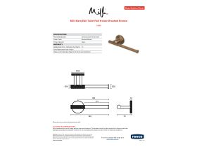 Specification Sheet - Milli Marq Edit Toilet Roll Holder Brushed Bronze