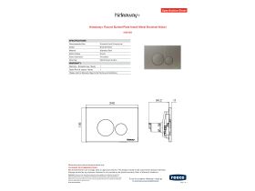 Specification Sheet - Hideaway+ Round Button/Plate Inwall Metal Brushed Nickel