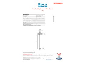 Specification Sheet - Roca Ona Ceiling Shower Arm 200mm Chrome