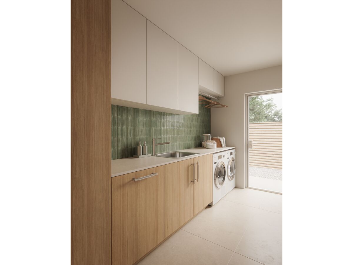 In Situ - Posh Bristol Standard Inset Laundry Trough 45L with 1 Taphole and Bypass Stainless Steel