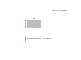 Technical Drawing - Posh Domaine Mini Cherry Pie Solid Surface Top