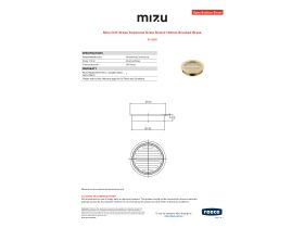 Specification Sheet - Mizu Drift Brass Trapscrew Grate Round 100mm Brushed Brass