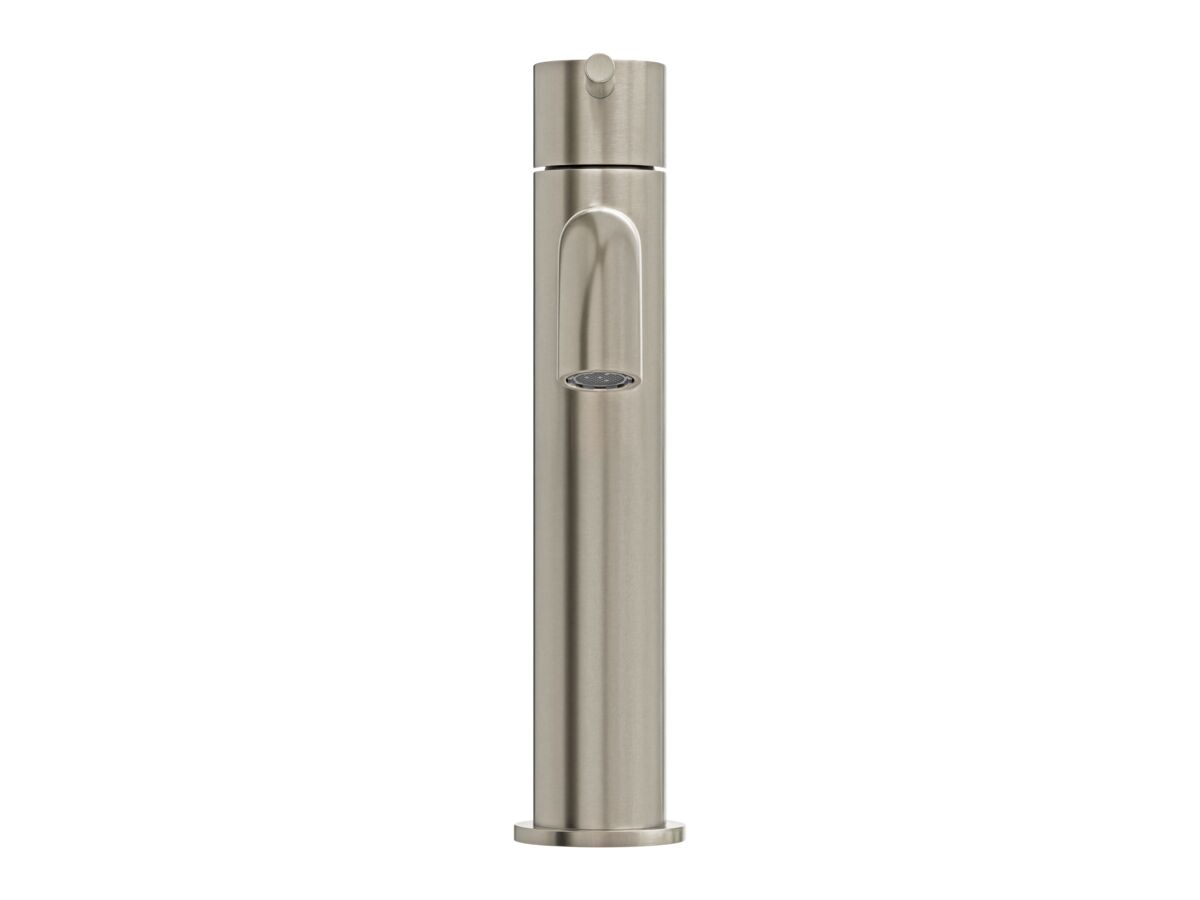 Supporting Image 2 - Mizu Drift Medium Height Basin Mixer Curved Spout Brushed Nickel (6 Star) Lead Free
