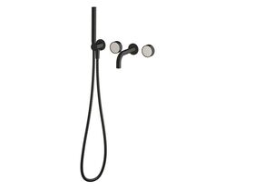 Supporting Image - Sussex Pure Elemental Progressive Bath Mixer System with Handshower 160mm PVD Matte Black with Aurora Insert