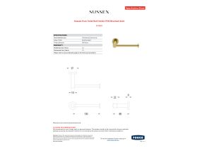 Specification Sheet - Sussex Pure Toilet Roll Holder PVD Brushed Gold