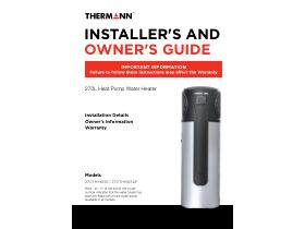 User Manual - Thermann Heat Pump 270L 2.4kW R290