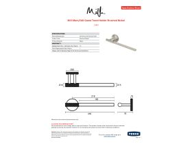 Specification Sheet - Milli Marq Edit Guest Towel Holder Brushed Nickel