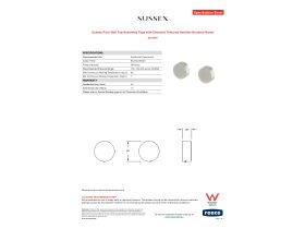 Specification Sheet - Sussex Pure Wall Top Assembly Taps with Diamond Textured Handles Brushed Nickel