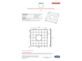Specification Sheet - Memo Harper Sink Protect Grid 340mm x 340mm Stainless Steel