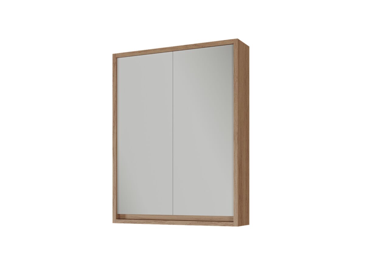 Supporting Image - Kado Aspect 600mm Mirror Cabinet Two Doors - Boston Oak Side