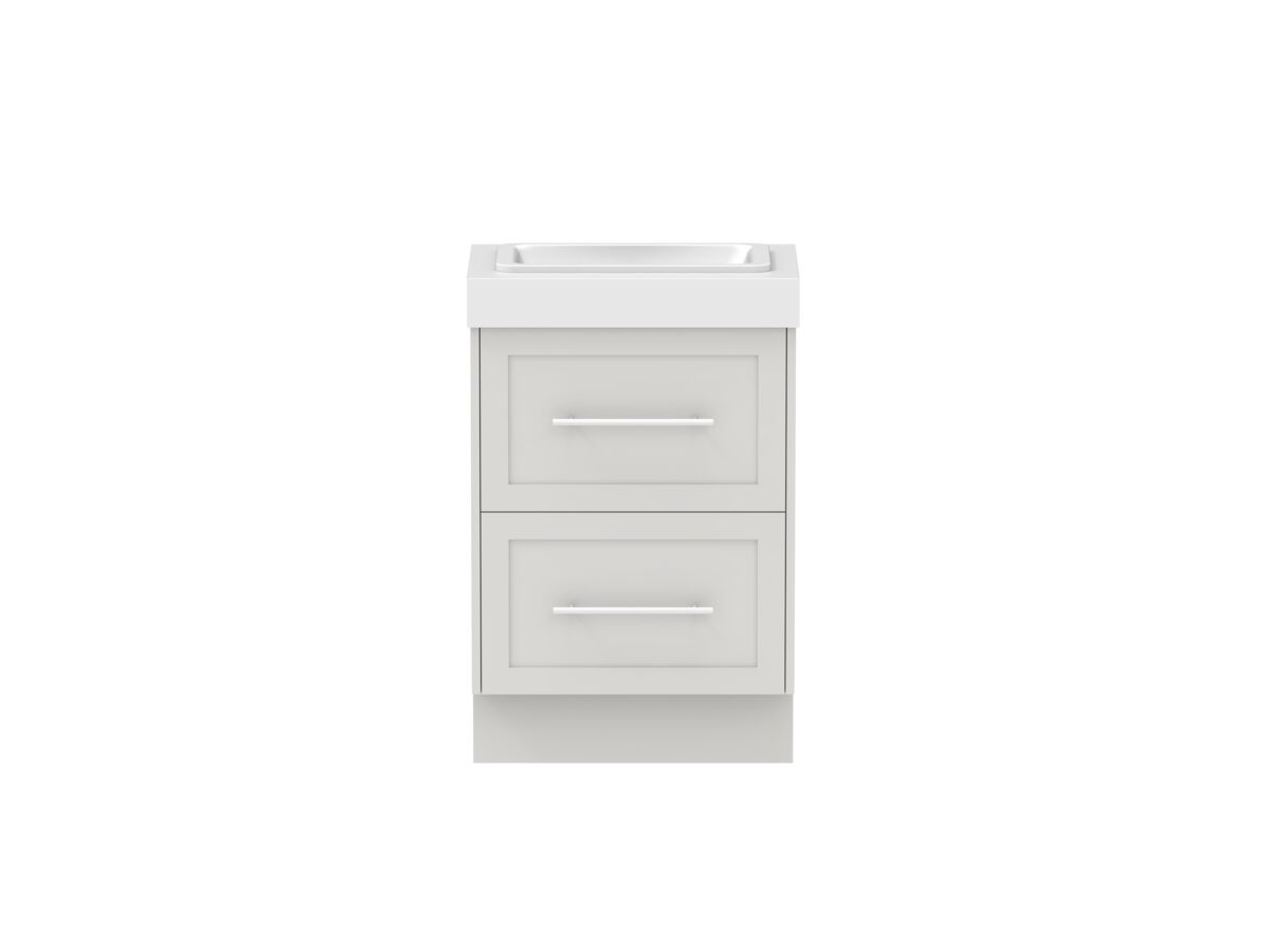 Hero - Kado Lux Ensuite All Drawer Twin 600mm Floor Mount Centre Basin 90mm Top