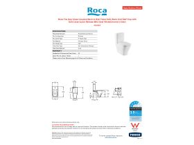 Specification Sheet - Roca The Gap Close Coupled Back to Wall Toilet Suite Back Inlet S&P Trap with Soft Close Quick Release MK2 Seat White/Chrome (4 Star)
