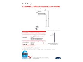 Technical Guide - Mizu Stream Extended Basin Mixer Chrome (5 Star)