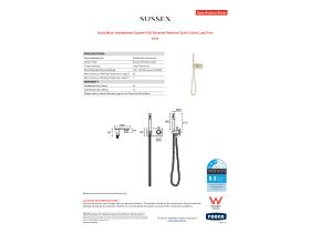 Specification Sheet - Scala Mixer Handshower System PVD Brushed Platinum Gold (3 Star) Lead Free