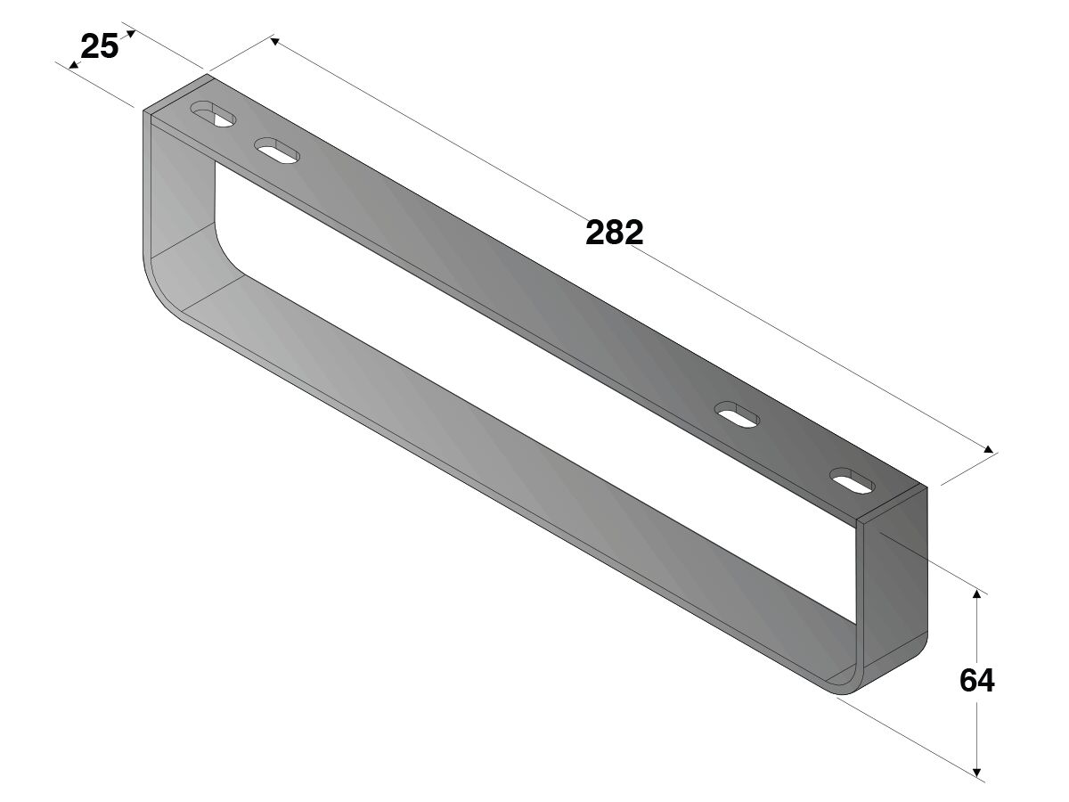 Meridian Wall Basin Side Towel Rail 282mm Chrome