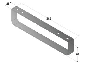 Meridian Wall Basin Side Towel Rail 282mm Chrome