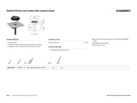 Specification Sheet - Geberit Pluvia-1 Outlet 12l/s Contact Sheet