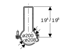 Geberit Pluviafix Bracket Galvanised 200mm