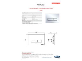 Specification Sheet - Hideaway+ Rectangle Button/Plate Inwall Metal Chrome