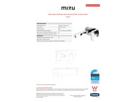 Specification Sheet - Mizu Soothe Wall Basin Mixer Set 200mm Chrome (4 Star)