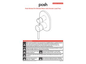 Installation Instructions - Posh Bristol Pin Shower Mixer with Diverter Lead Free