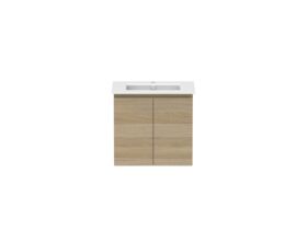 Hero - Posh Domaine 600mm Wall Hung Vanity Unit Conventional Matte White Ceramic Top