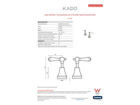 Specification Sheet - Kado Era Basin Top Assemblies Lever Porcelain Handle Brushed Nickel