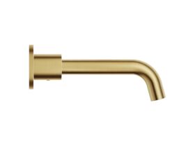 Supporting Image - Mizu Drift Dial Wall Basin/Bath Set 200mm Brushed Brass (6 Star) Lead Free - Side