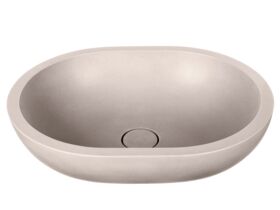 Hero - Omvivo Villa Oval Above Counter Basin 550mm Island Sand