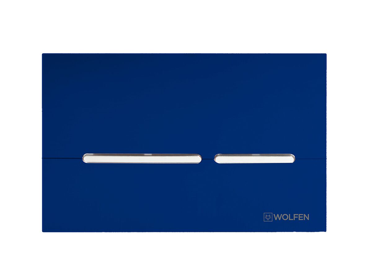 Wolfen Button and Plate ABS Blue & Chrome