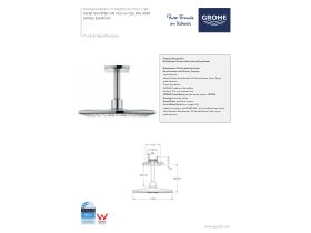 Technical Guide - GROHE Rainshower SmartActive Ceiling Shower Trim (less Inwall Body)