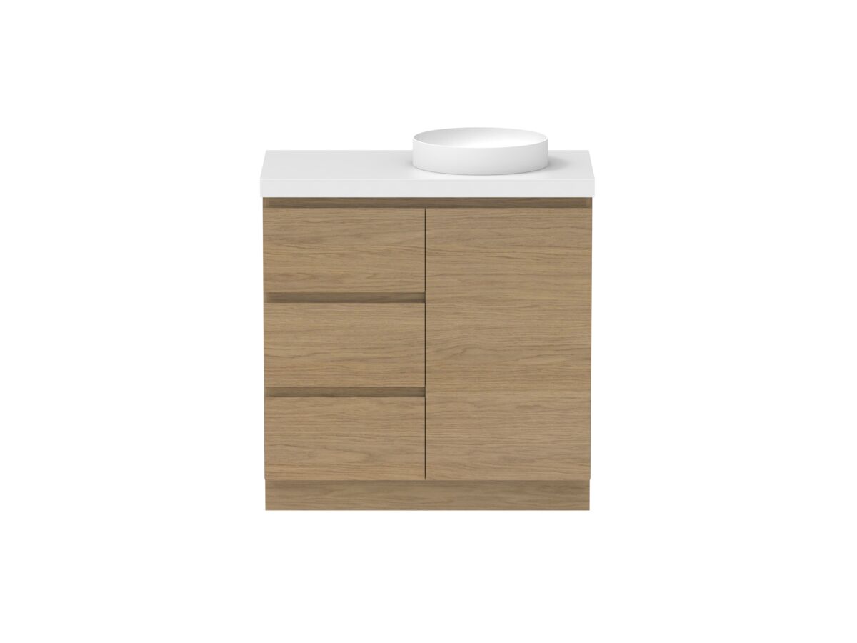 Supporting Image - Posh Domaine Plus Hamper Trio 900 Floor Mounted Right Bowl 50mm Top