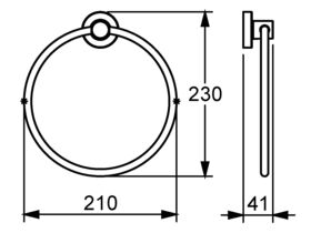 Sonia Tecno Towel Ring Chrome