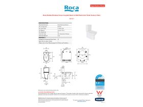 Specification Sheet - Roca Debba Rimless Close Coupled Back to Wall Back Inlet Toilet Suite (4 Star)