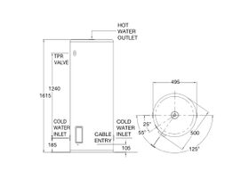 Rheem Stellar 160L Stainless Steel Electric Hot Water System