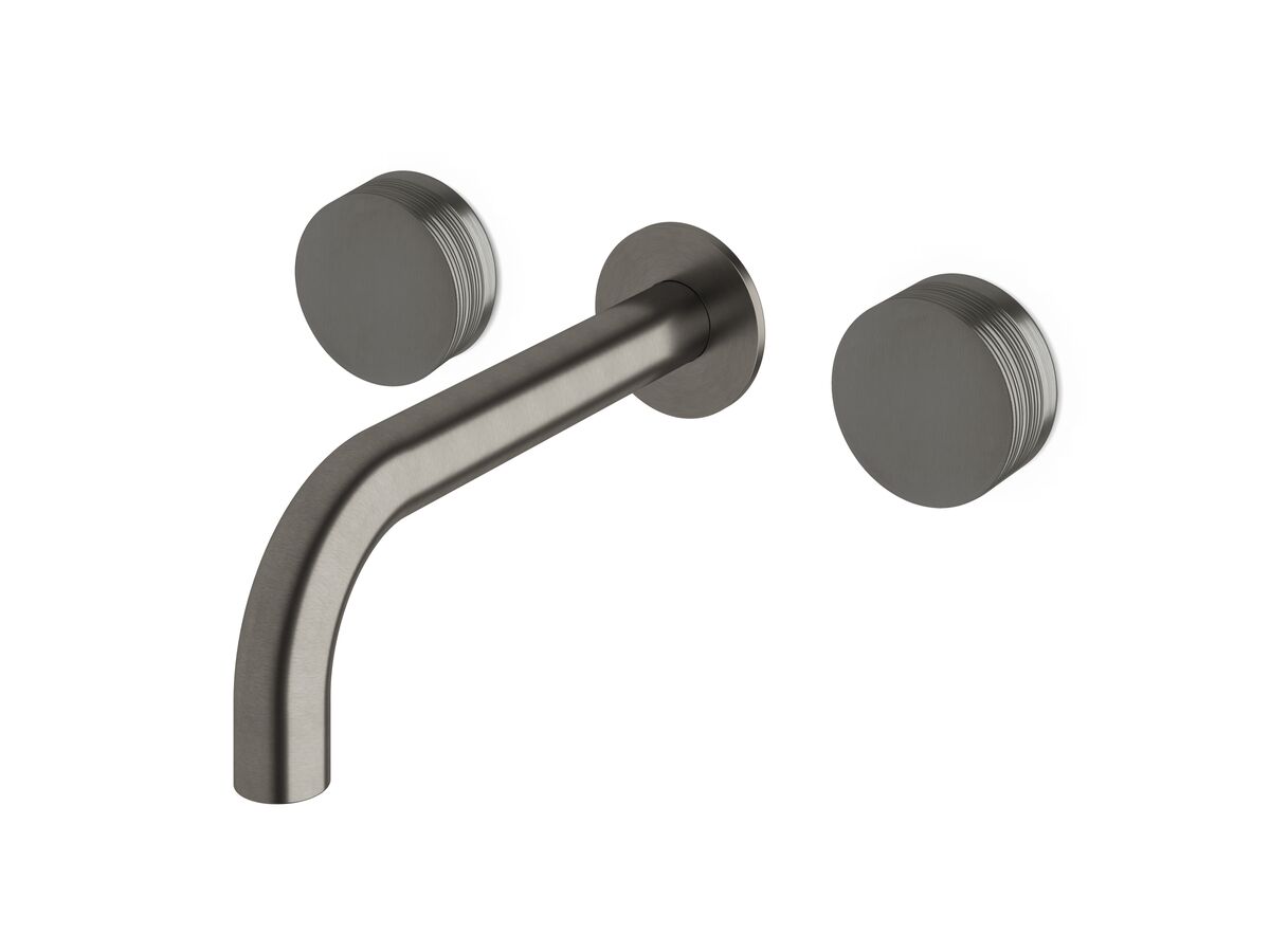 Sussex Pure Bath Set 200mm with Cirque Textured Handles PVD Brushed Gunmetal