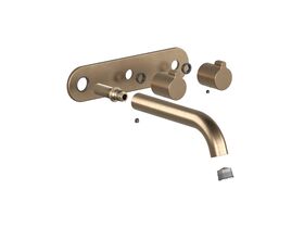Hero - Faucet Strommen Vara Fin Wall Basin / Bath Hostess Tap System Right Hand 150mm Trimset Discovery Bronze (6 Star) Lead Free