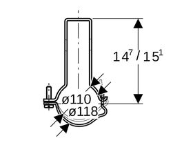 Geberit Pluviafix Pipe Bracket 110mm