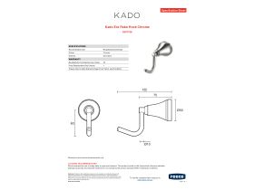Specification Sheet - Kado Era Robe Hook Chrome