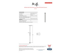 Specification Sheet - Milli Mood Edit Vertical Shower Arm 500mm PVD Brushed Gunmetal