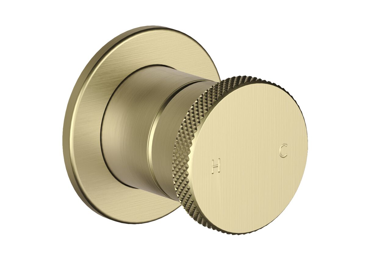 Hero - Faucet Strommen Vara Disc Shower Mixer Tap Kit Brushed Admiralty Brass Lead Free