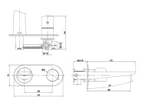 Milli Flow Wall Basin Mixer Set Chrome (4 Star)