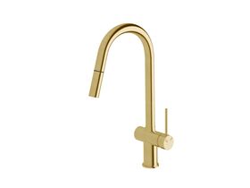 Sussex Scala Pullout Sink Mixer LUX PVD Brushed Pure Gold (4 Star)