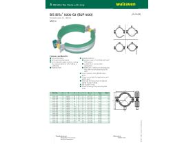 Specification Sheet - Walraven Bifix 5000 G2 Pipe Clip Green M10