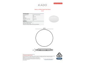 Specification Sheet - Kado Lux HiFlow 200 Fascia Only Round Matte White