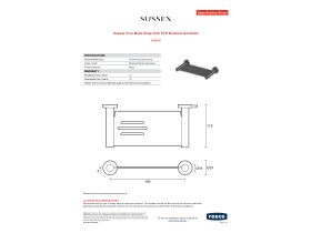 Specification Sheet - Sussex Pure Metal Soap Dish PVD Brushed Gunmetal