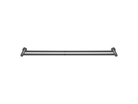 Scala Double Towel Rail 900mm LUX PVD Brushed Smoke Gunmetal