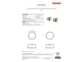 Specification Sheet - Sussex Pure Elemental Basin Top Assembly PVD Brushed Nickel Lead Free