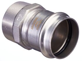 >B< Press Stainless Steel Male Straight Connector 54mm x 2"